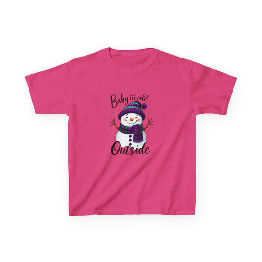 Baby It's Cold Outside Snowman Kids Christmas Tee