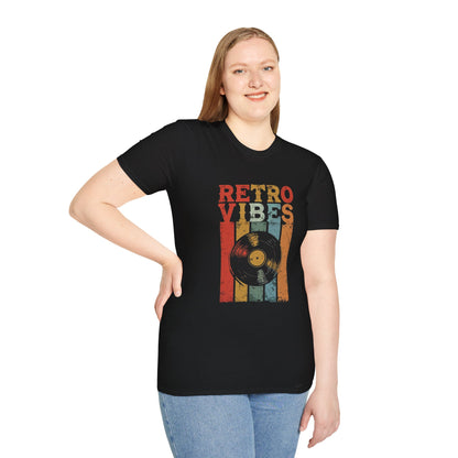 Retro Vibes Unisex Softstyle T-Shirt - Perfect for Music Lovers, Casual Outfits, Gifts, Festivals, and Vintage Style