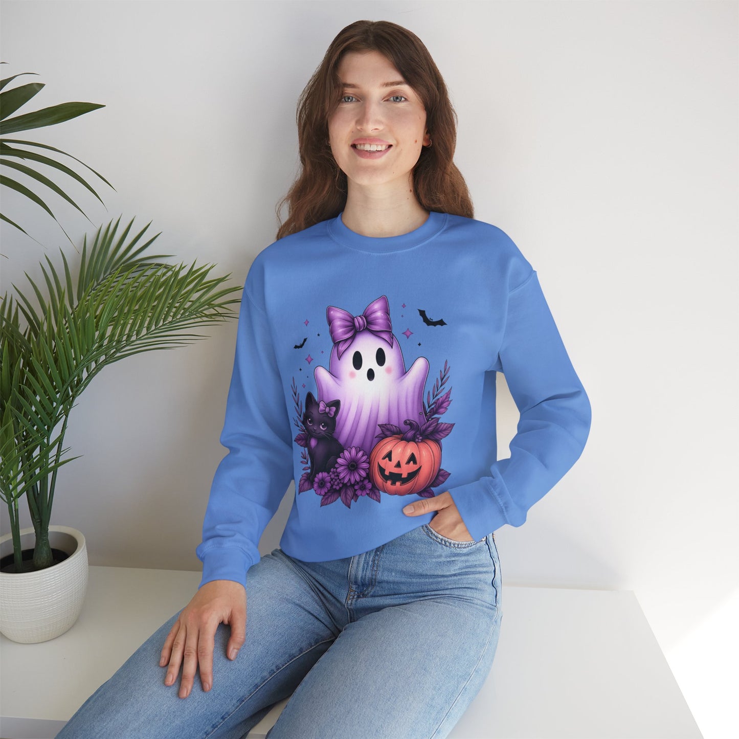 Cute Halloween Ghost Crewneck Sweatshirt
