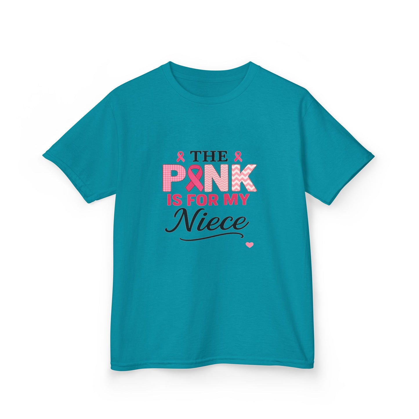 Pink Ribbon Niece Christmas Dino Tee