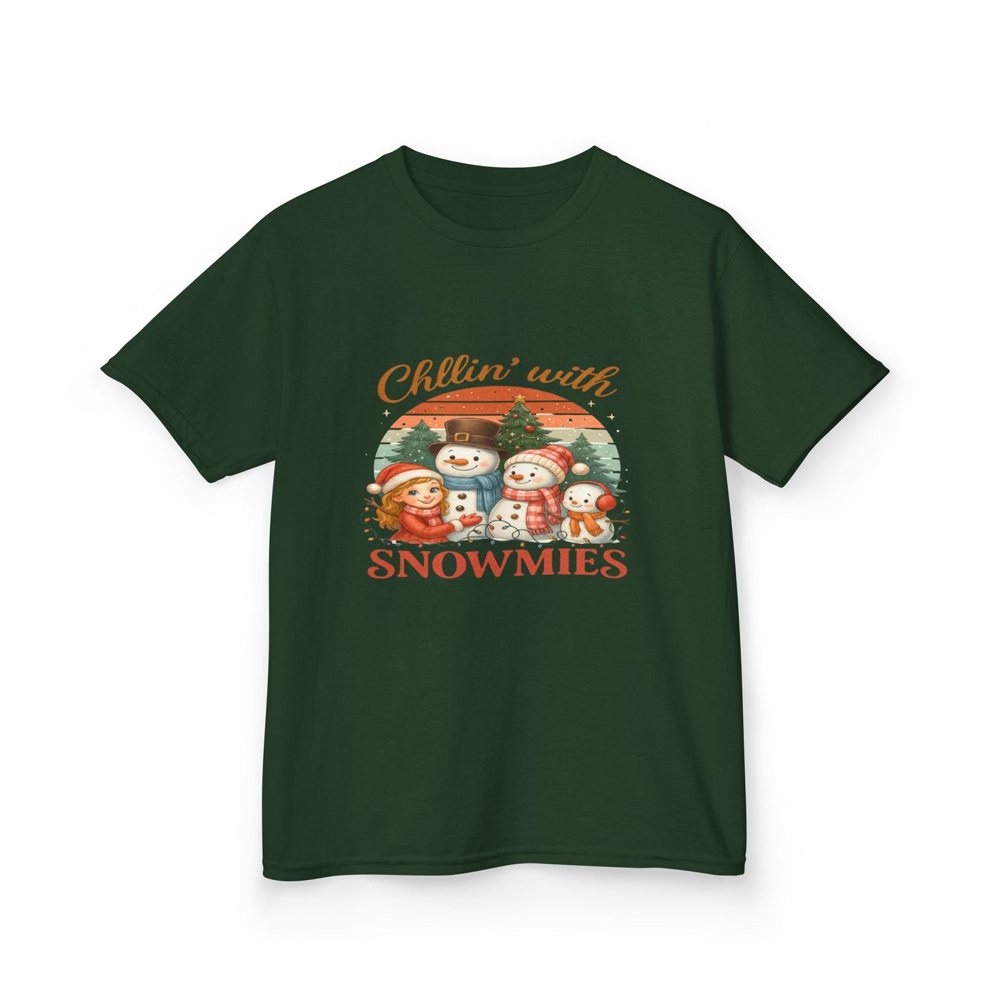 Chillin' with Snowmies Kids Christmas Tee