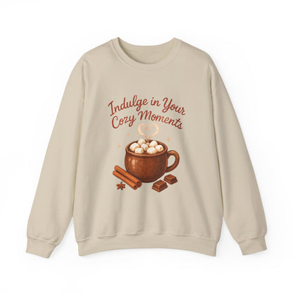 Cozy Hot Cocoa Crewneck Sweatshirt — "Indulge in Your Cozy Moments"
