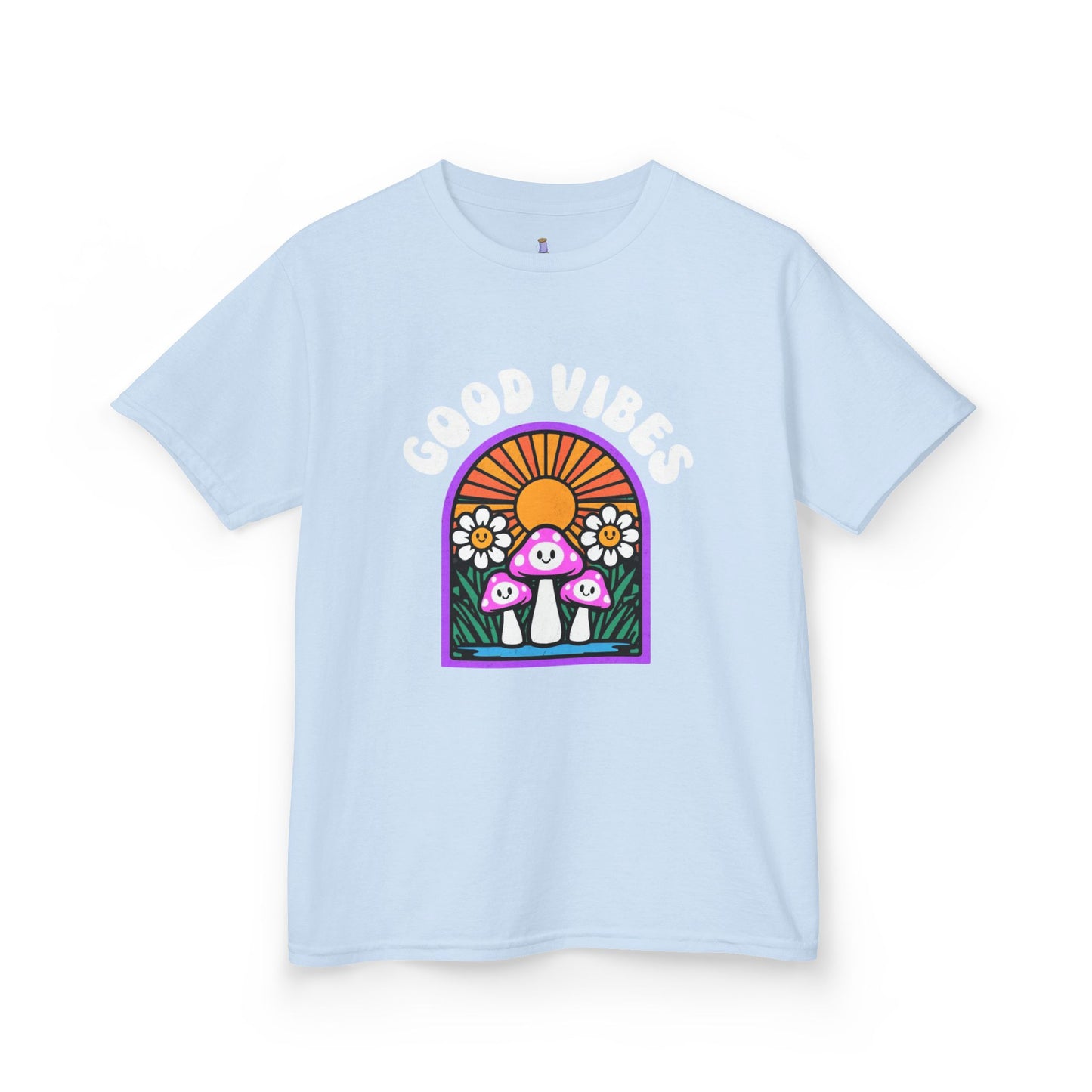 Good Vibes Kids Tee, Fun Summer Shirt, Youth Graphic Tee, Playful Cotton T-Shirt, Gift for Kids, Festival Wear
