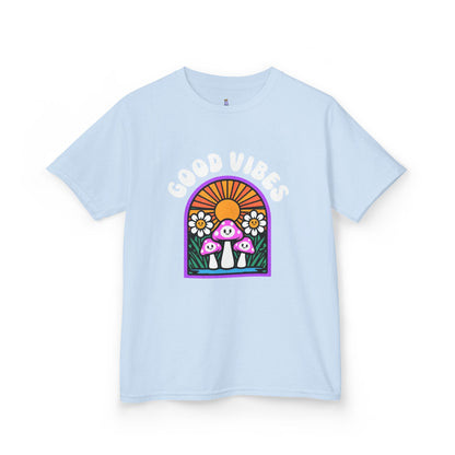 Good Vibes Kids Tee, Fun Summer Shirt, Youth Graphic Tee, Playful Cotton T-Shirt, Gift for Kids, Festival Wear