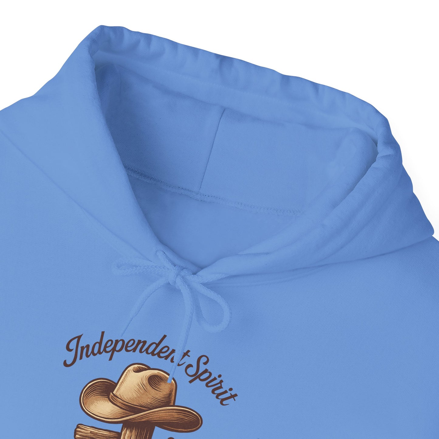 Quiet Swagger Hoodie – "Independent Spirit" Cowboy Hat Graphic Pullover
