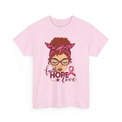 Hope, Faith & Love: Pink Ribbon Awareness Tee