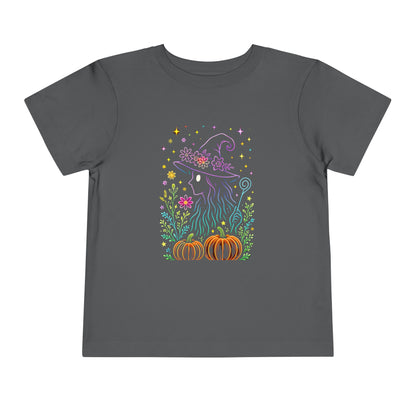 Toddler Halloween Tee - Witch Silhouette Floral Design