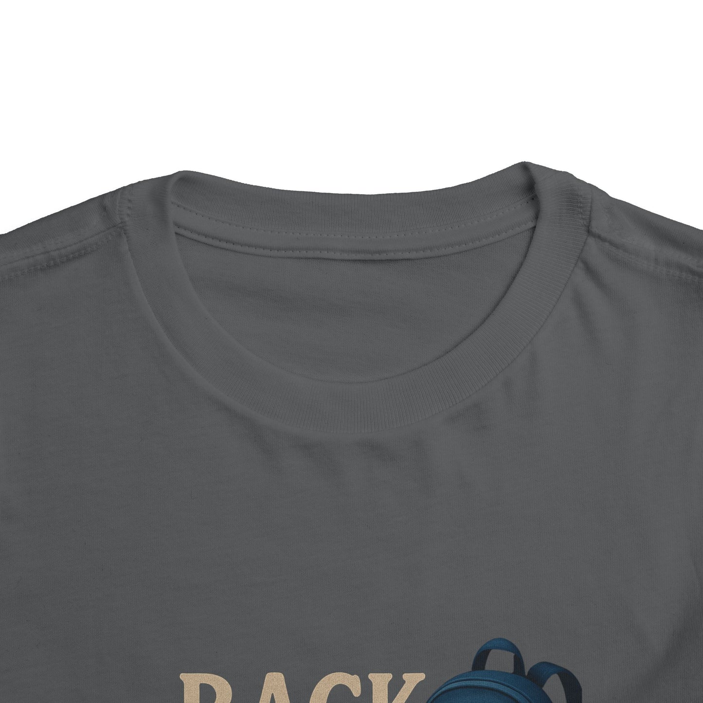 Toddler Tee Back to School Shirt with Backpack, Apple, Pencil, and Book Design
