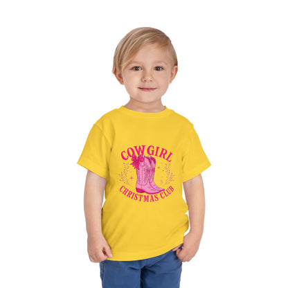 Cowgirl Christmas Club Tee - Pink Retro Holiday Shirt