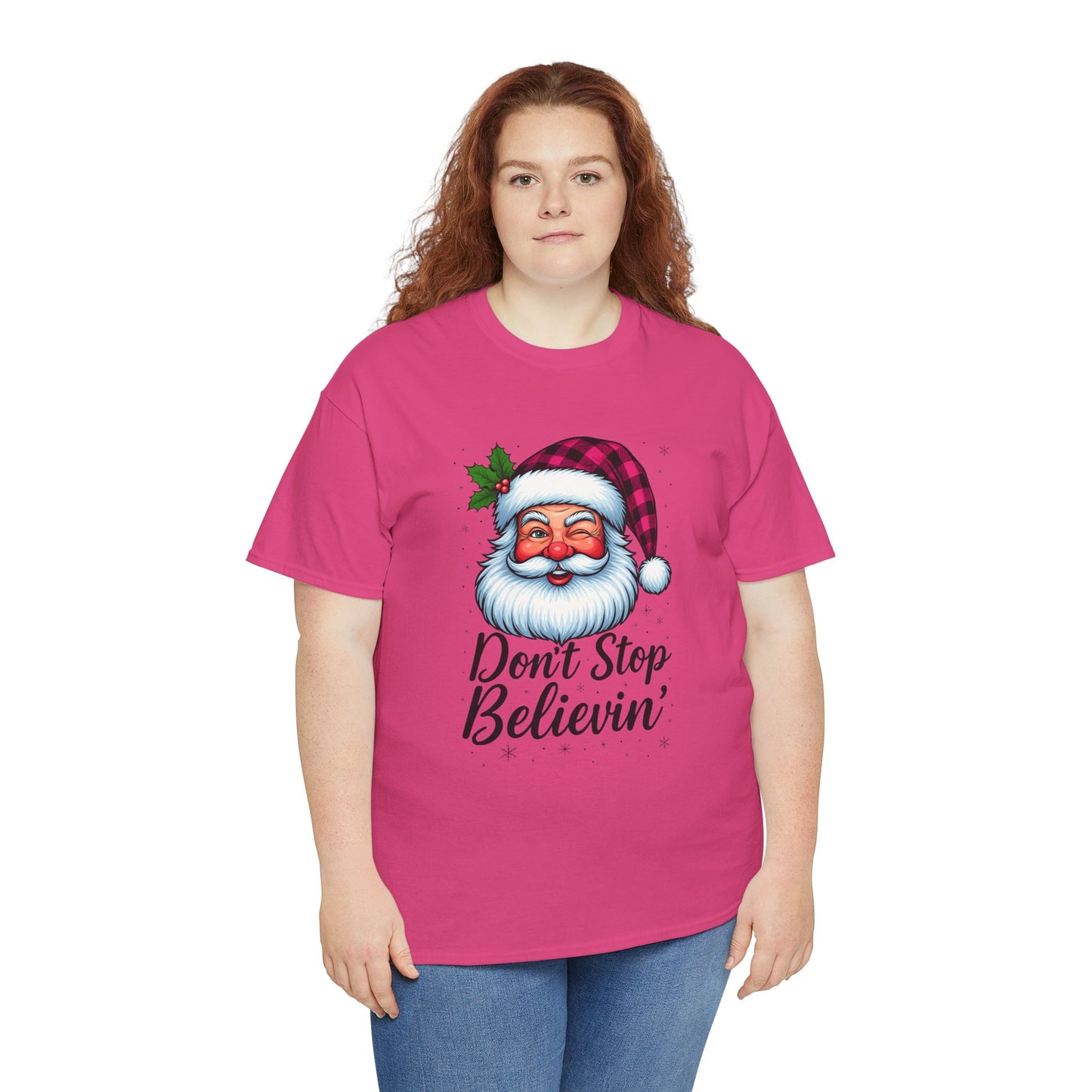 Santa Believin' Pink Holiday Tee
