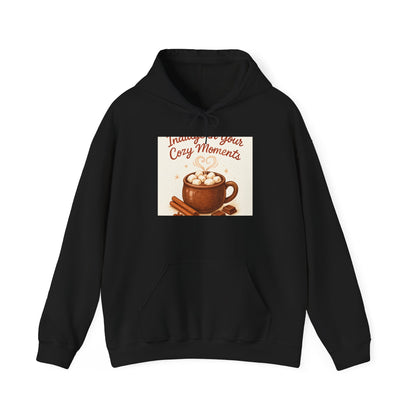Hoodie: "Immerse in Your Cozy Moments" Hot Cocoa Graphic Hoodie