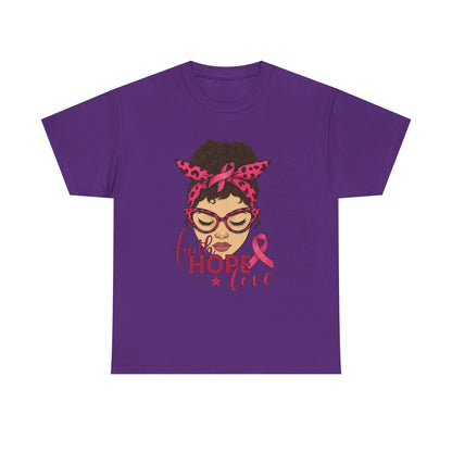Hope, Faith, Love: Breast Cancer Awareness Tee