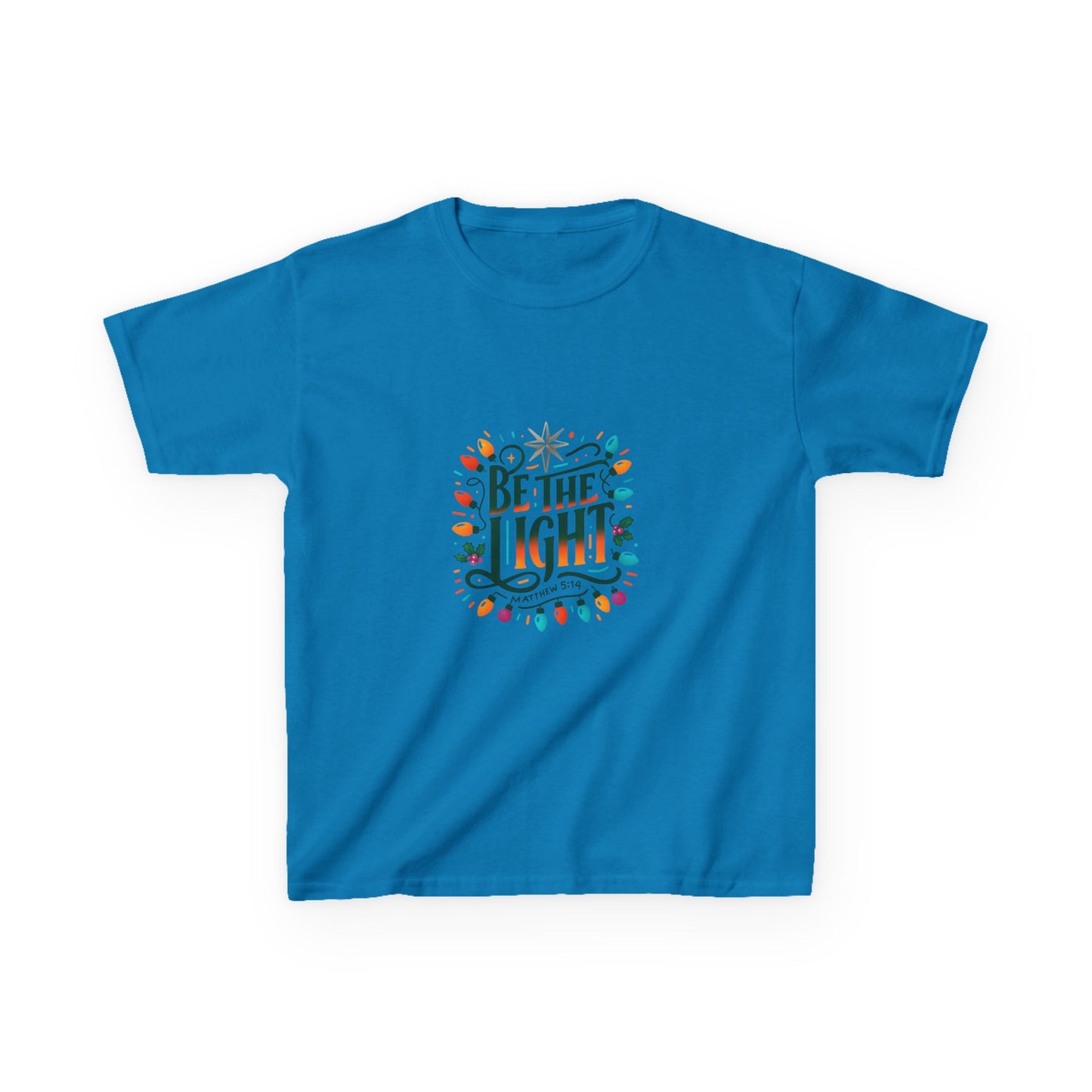 Be the Light Christmas Dinosaur Kids Tee