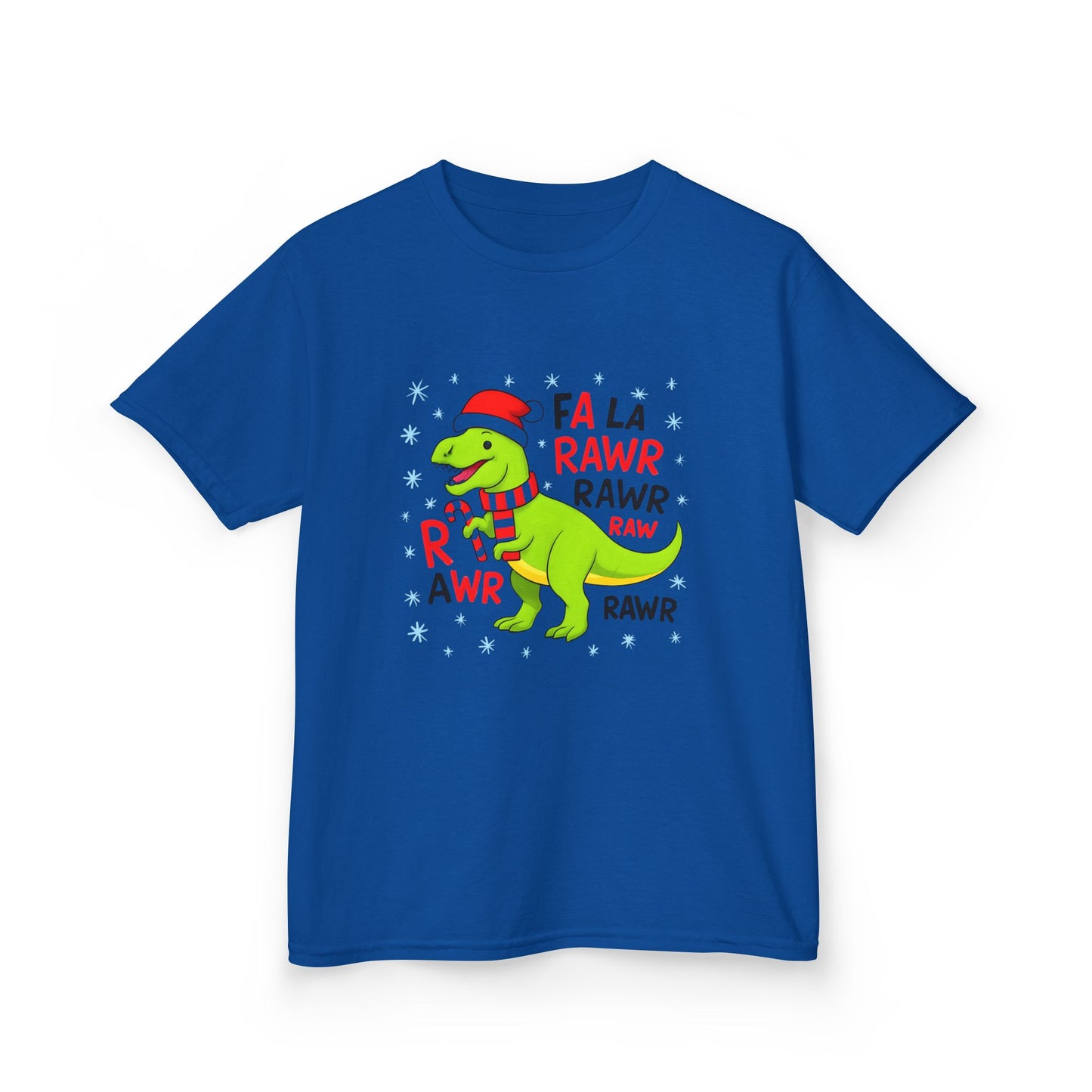 Holiday Dinosaur Kids Tee, Christmas Shirt, Fun Dinosaur T-Shirt, Kids Party Outfit, Cute Graphic Tee, Gift for Kids