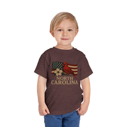 NC Cardinal & Dogwood Toddler Christmas Tee