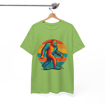 Colorful Bigfoot Unisex T-Shirt, Fun Graphic Tee for Nature Lovers, Perfect for Holidays, Festivals, Camping, Gifts