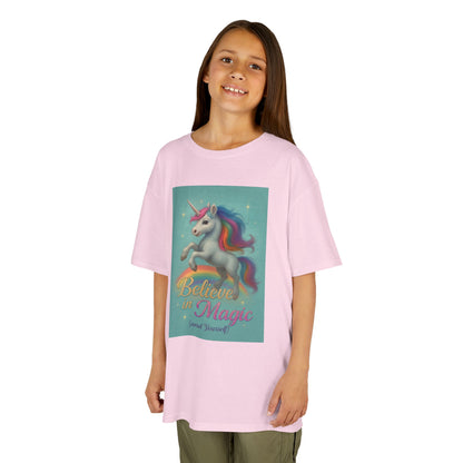 Unicorn Magic Kids Tee - Believe in Magic, Kids T-Shirt, Unicorn Shirt, Birthday Gift, Playtime Apparel