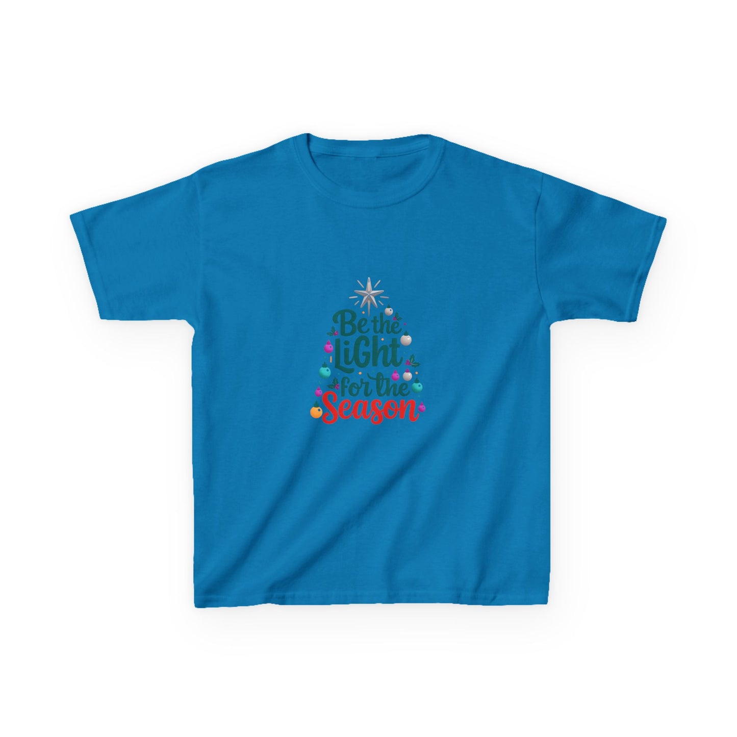 Be the LIGHT Christmas Tree Dino Kids Tee