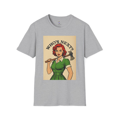Bold Retro Graphic Tee - 'Who's Next?'