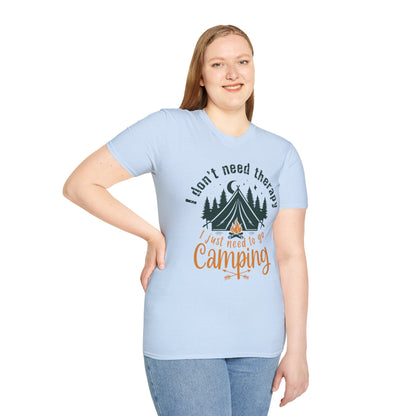 Camping Therapy Unisex T-Shirt | Outdoor Enthusiast Gift | Nature Lover Tee | Adventure Shirt | Camping Apparel