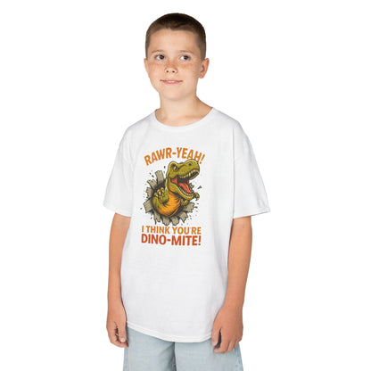 Dino-Mite Kids Tee - Fun Dinosaur T-Shirt for Boys and Girls, Perfect for Birthdays, Everyday Play, Dinosaur Lovers, Casual Wear