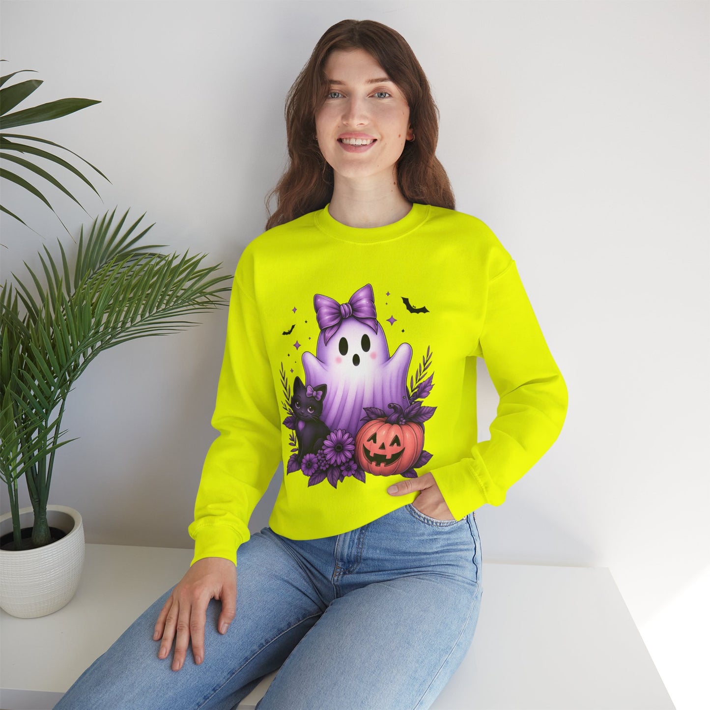 Cute Halloween Ghost Crewneck Sweatshirt