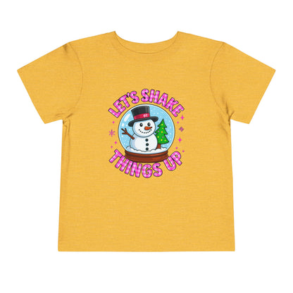 Let's Shake Things Up! Snow Globe Toddler Christmas Tee