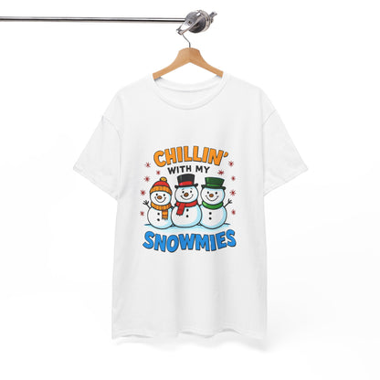 Relajándome con mis amigos de la nieve - Camiseta de concienciación sobre el cáncer