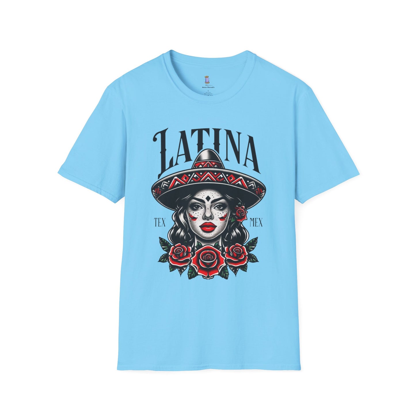 Latina Floral Graphic T-Shirt, Casual Wear, Cultural Pride Tee, Fashion for Latinas, Gifts for Her, Summer Style