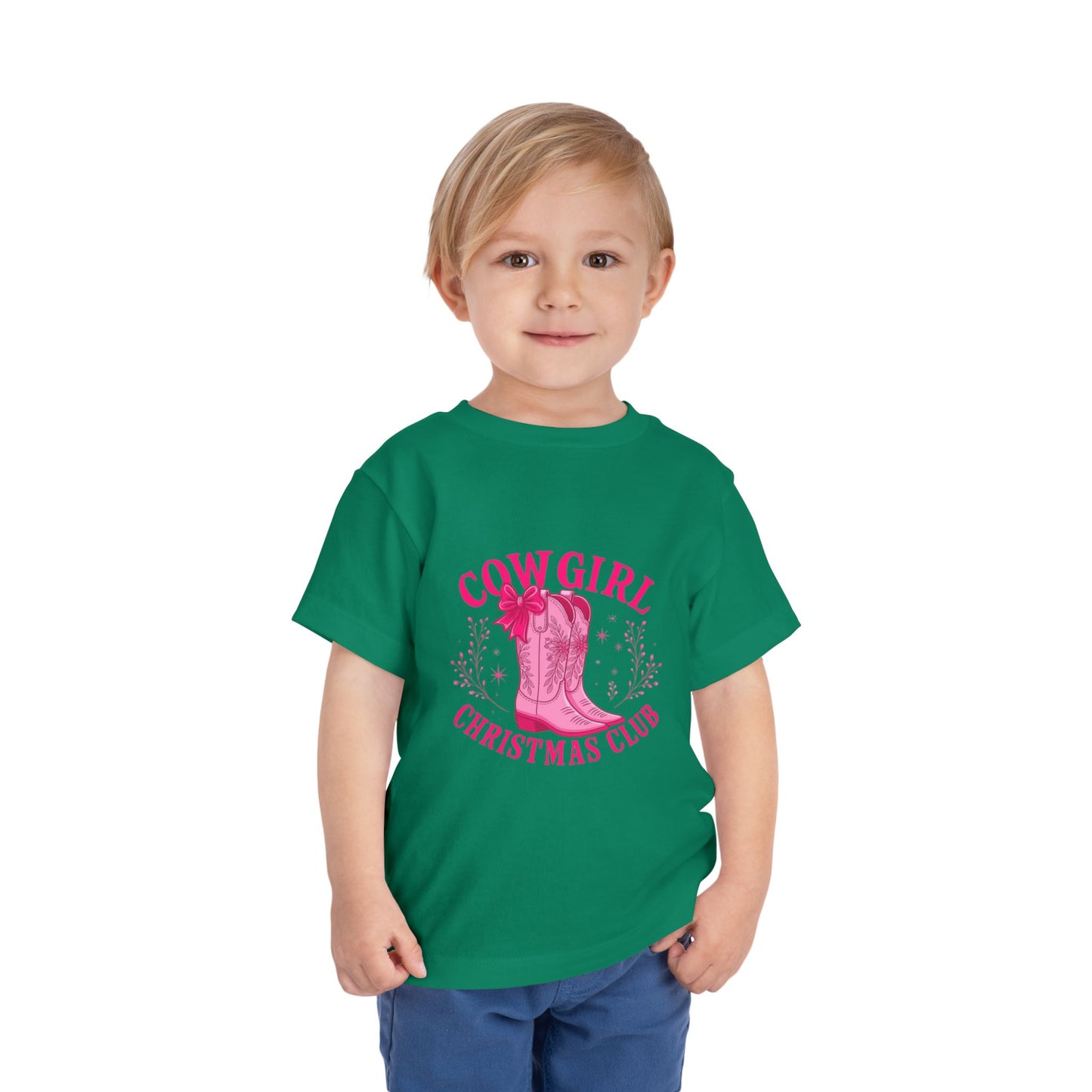 Cowgirl Christmas Club Tee - Pink Retro Holiday Shirt