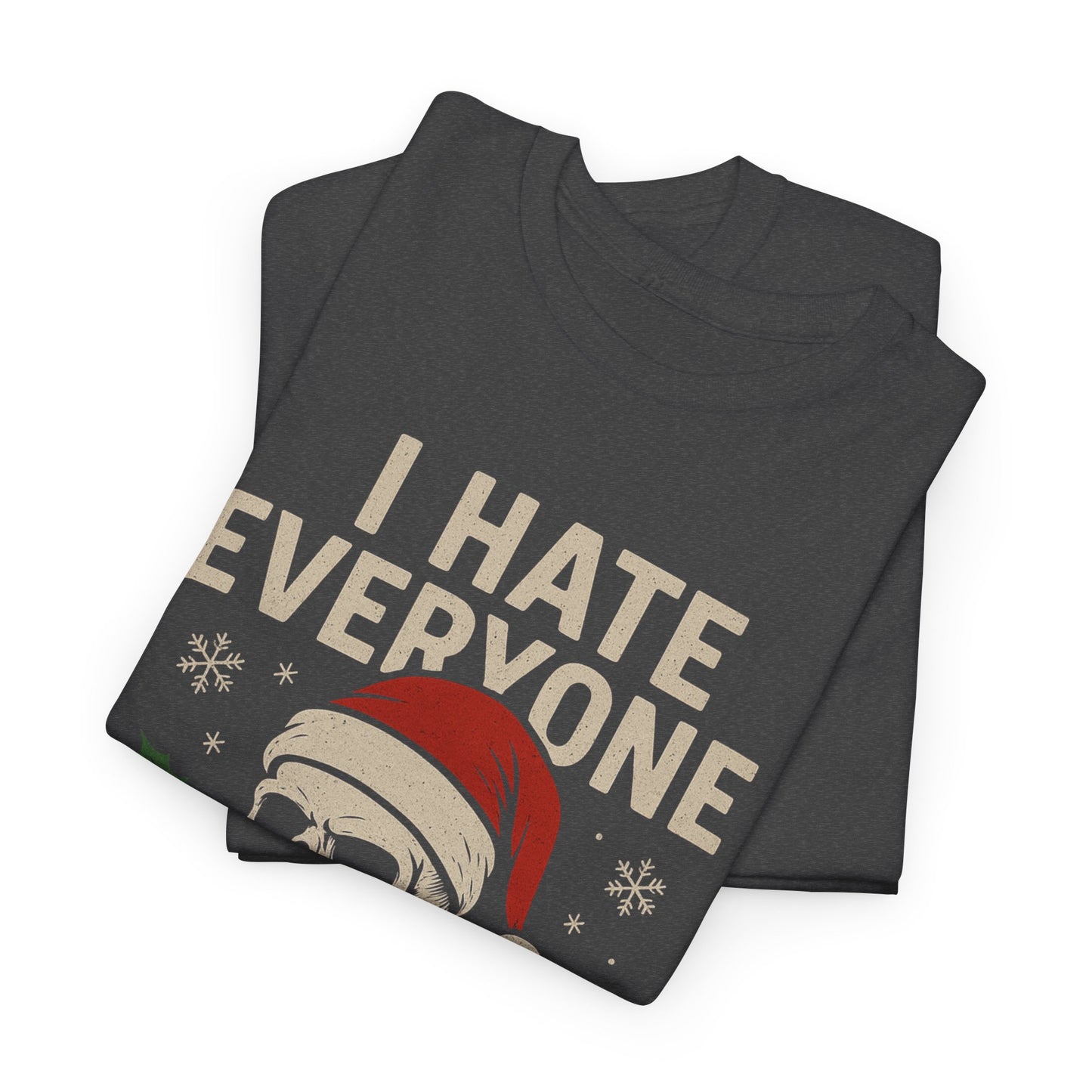 Grumpy Santa Skull Christmas Tee