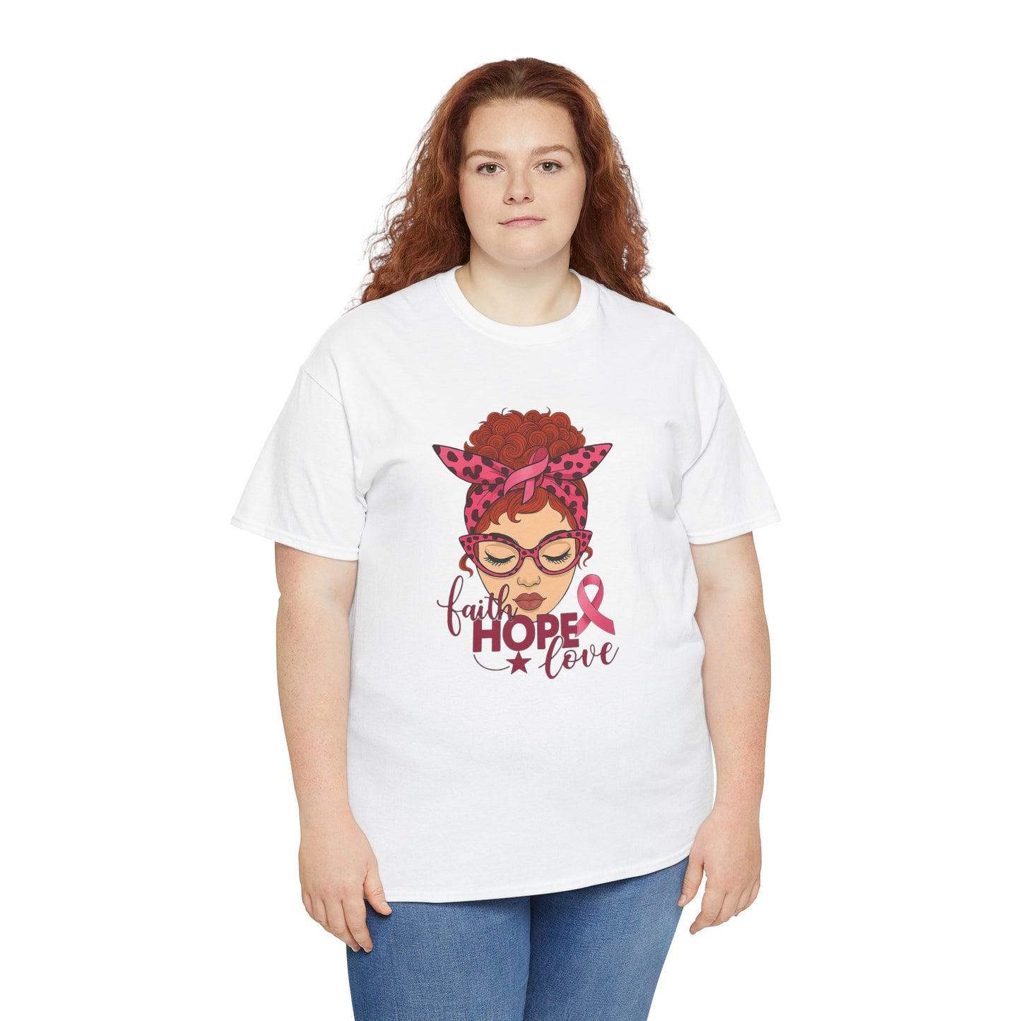 Empowering Cancer Awareness Tee, Hope Love Pink Ribbon Shirt, Inspirational Unisex Tee, Gifts for Breast Cancer Awareness, Supportive [...]
