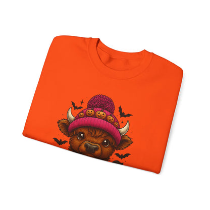 Highland Cow Halloween Sweatshirt - Cute Fall Vibes