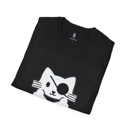 Pirate Cat Unisex T-Shirt, Playful Tee, Gift for Cat Lovers, Cute Animal Shirt, Fun Fashion for Parties, Casual Wear