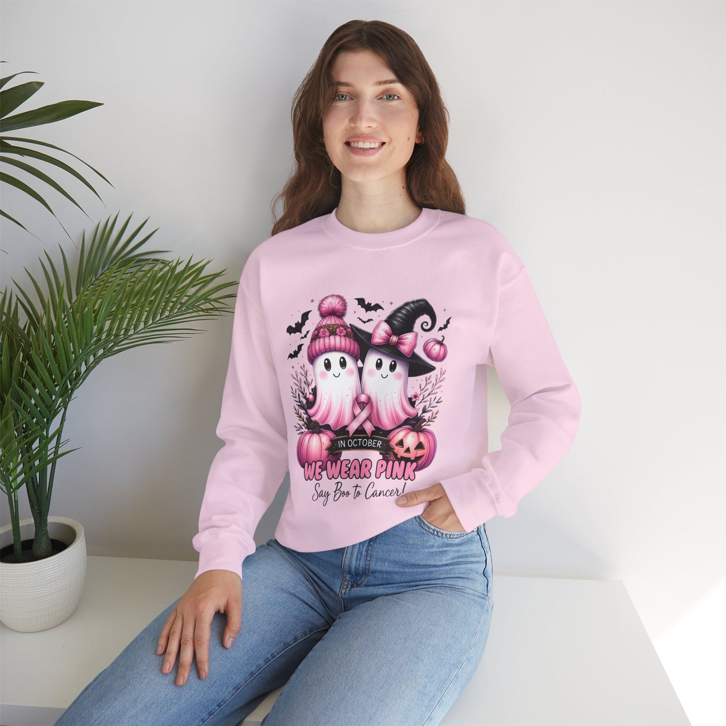 Boo-tiful Breast Cancer Awareness Halloween Crewneck