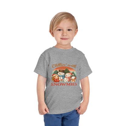 Chillin' With Snowmies Toddler Christmas Tee