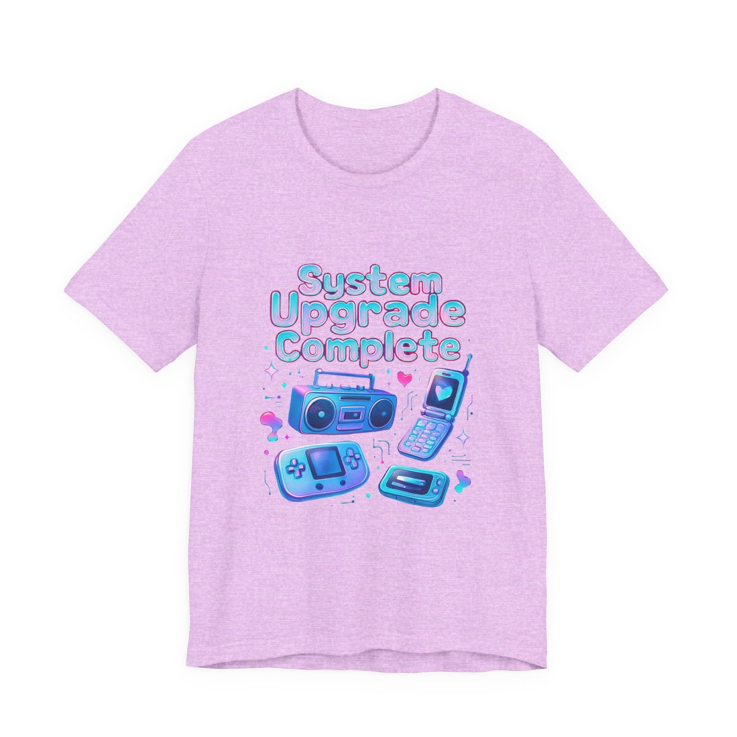 System Upgrade Complete Retro Gaming Tee — Cute Pastel Gameboy & Console Design