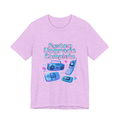 System Upgrade Complete Retro Gaming Tee — Cute Pastel Gameboy & Console Design