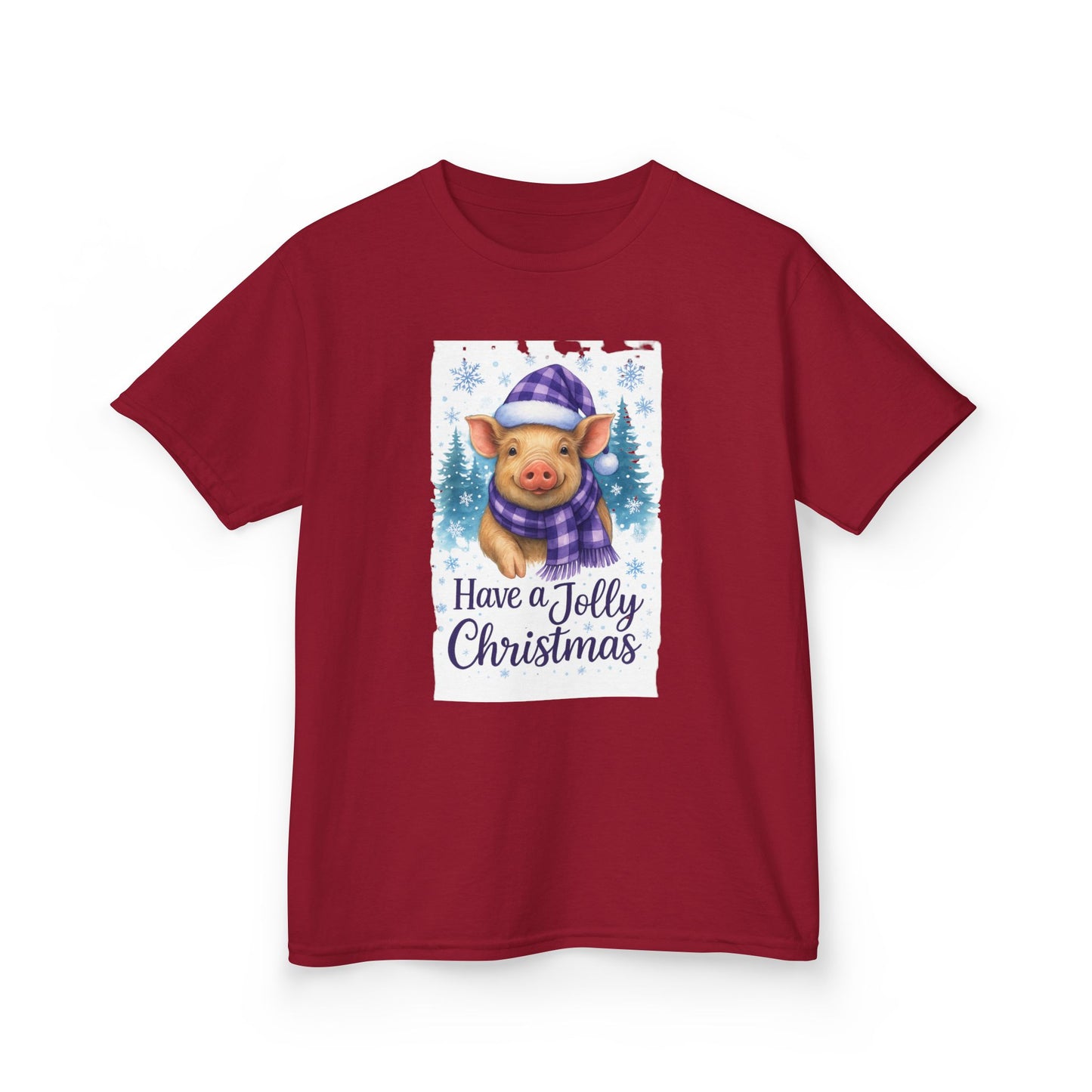 Jolly Pig Christmas Tee - Kids Holiday Shirt