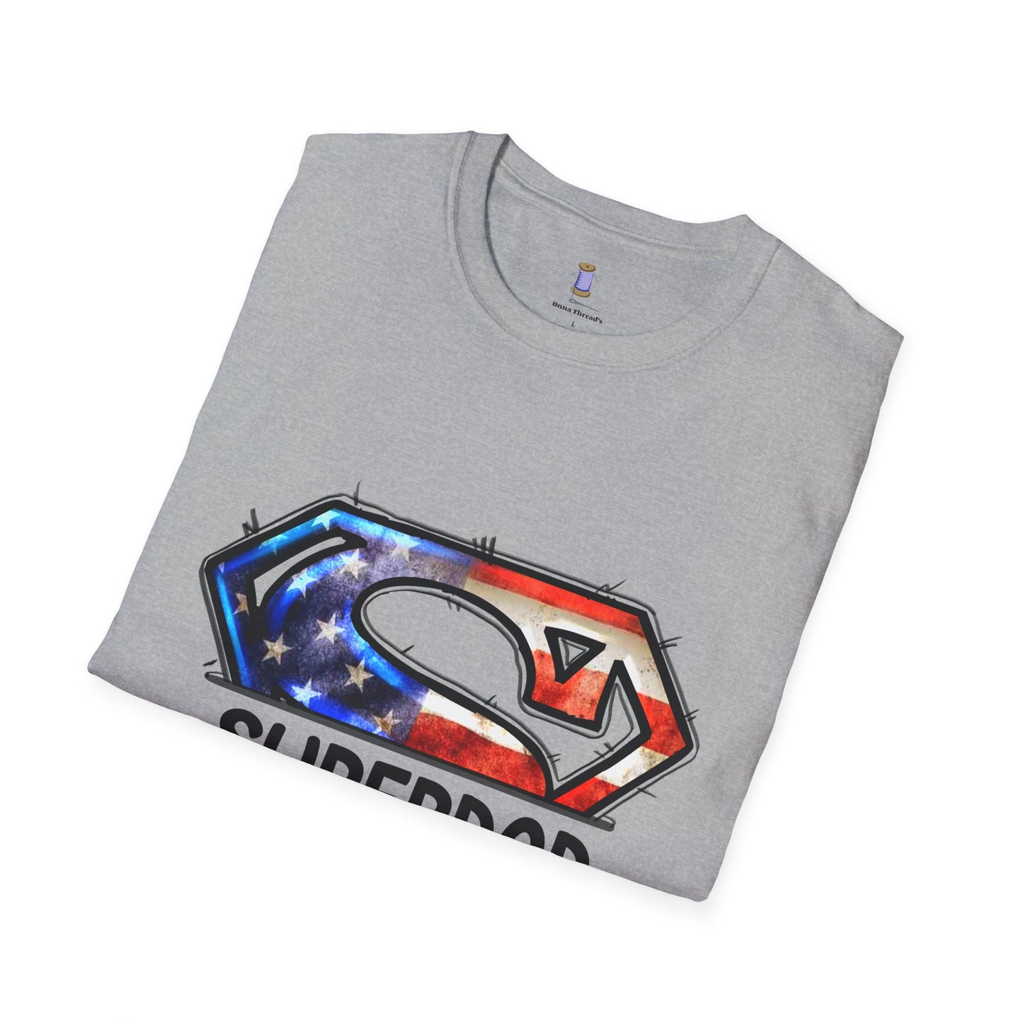 Superdad Unisex Softstyle T-Shirt | Father's Day Gift, Dad Shirt, Superhero Tee, Family T-Shirt, Patriotic Apparel