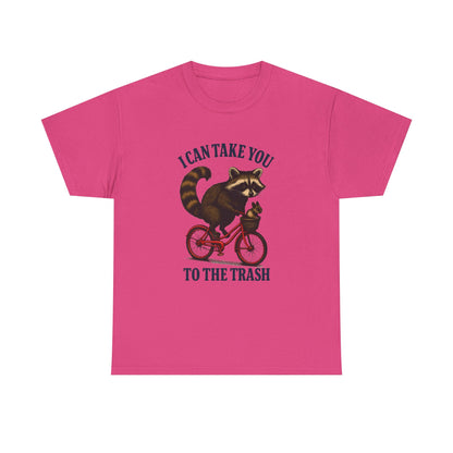 Cotton Tee Vintage Raccoon Bicycle Graphic Shirt