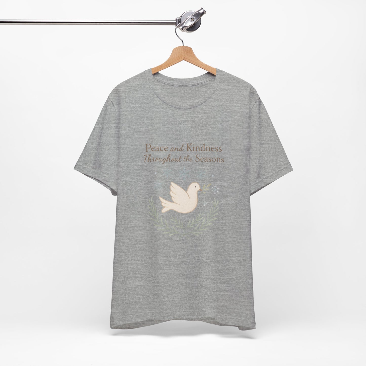 Peace and Kindness Dove Tee — 'Peace and Kindness Throughout the Seasons' Inspirational T-Shirt