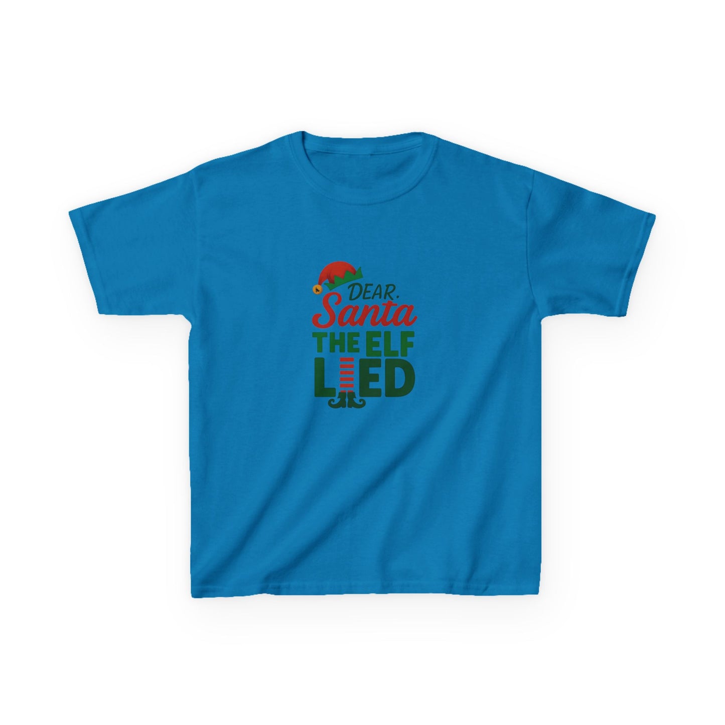 Dear Santa, The Elf Lied! Kids' Christmas Tee