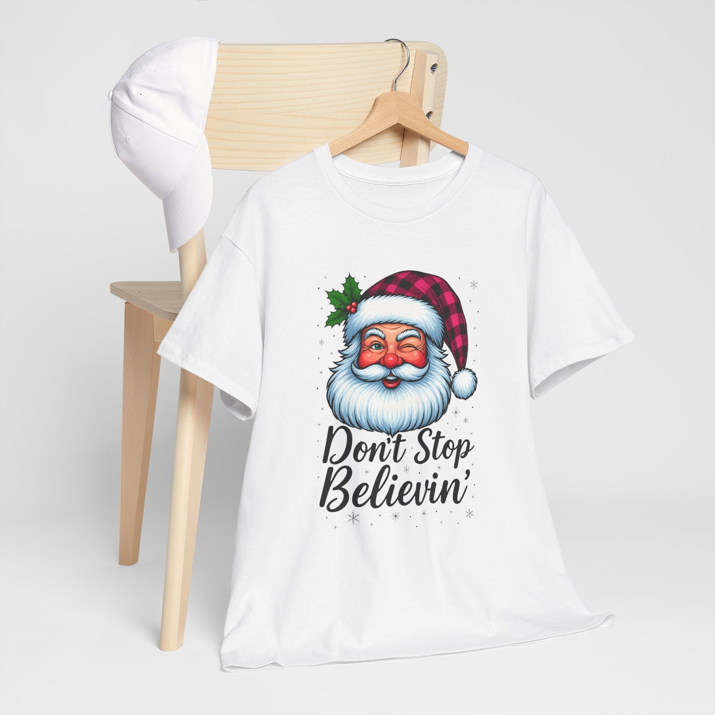 Santa Believin' Pink Holiday Tee