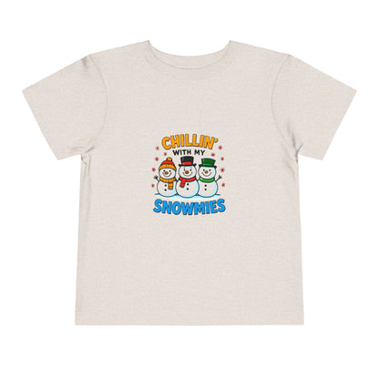 Chillin' with My Snowmies Toddler Christmas Tee