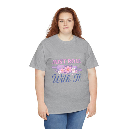Floral Tee 'Just Roll With It'