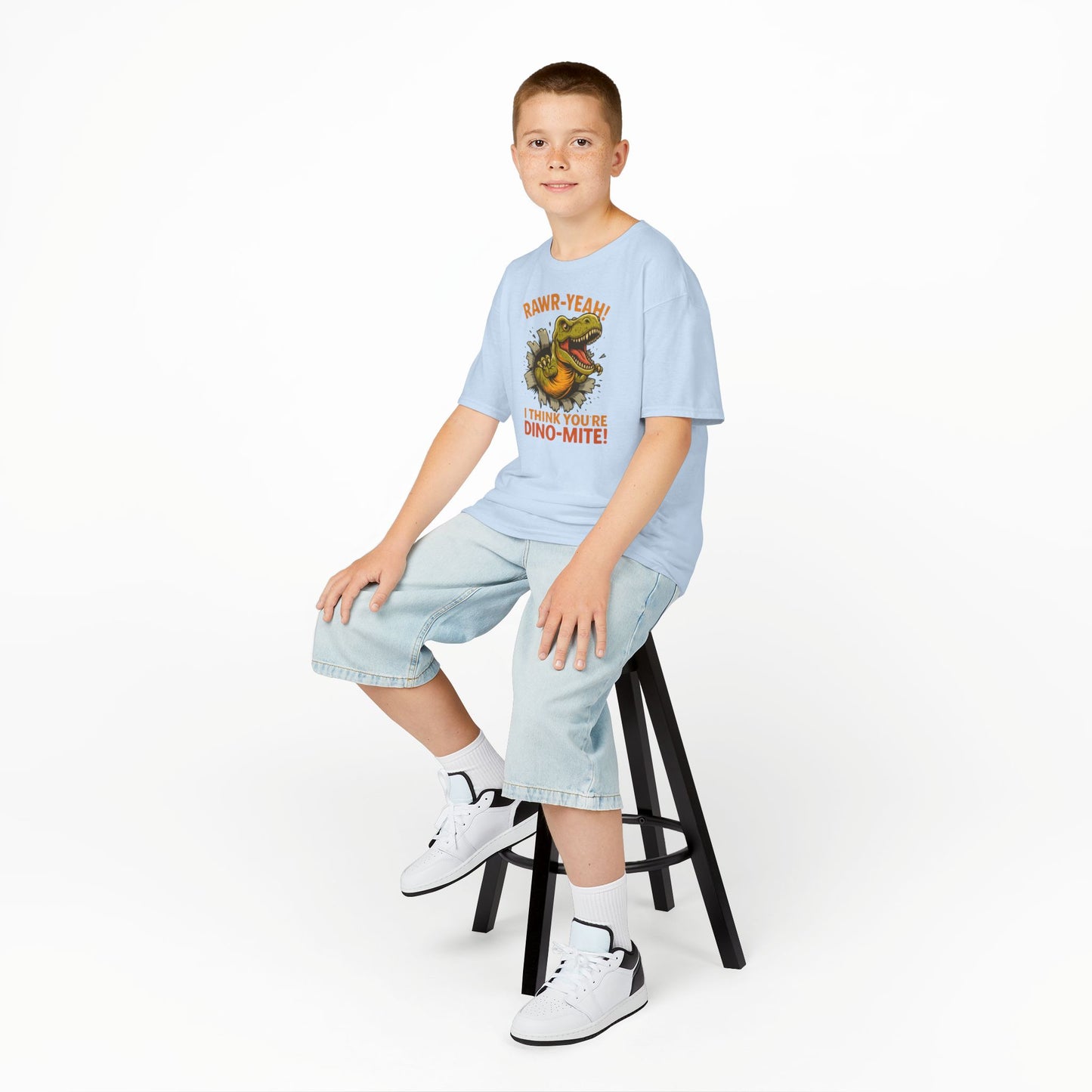 Dino-Mite Kids Tee - Fun Dinosaur T-Shirt for Boys and Girls, Perfect for Birthdays, Everyday Play, Dinosaur Lovers, Casual Wear