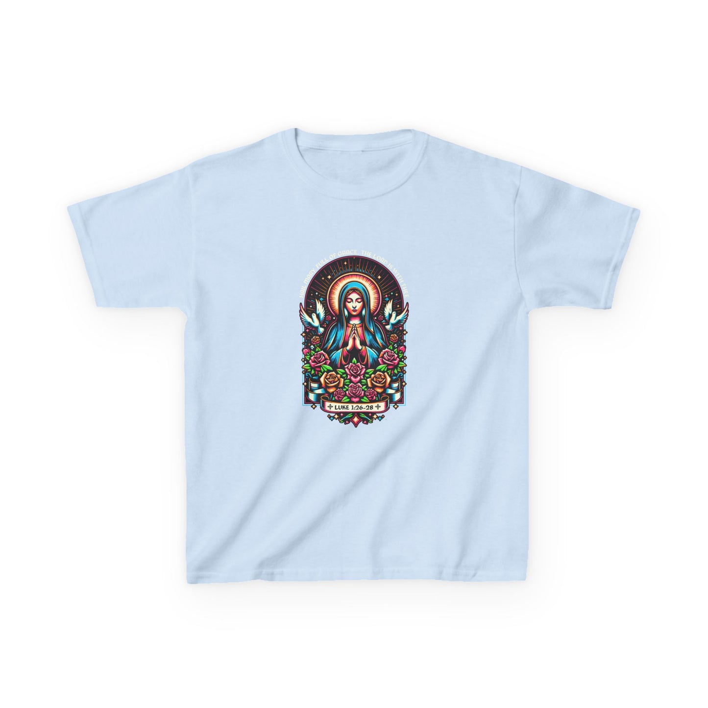 Virgin Mary Graphic Tee - Christmas Kids Shirt