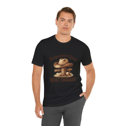Quiet Swagger Cowboy Tee — Independent Spirit Western T-Shirt