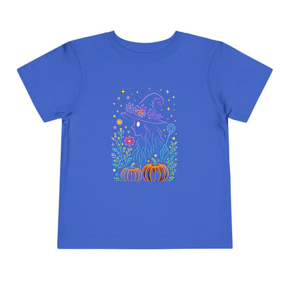 Toddler Halloween Tee - Witch Silhouette Floral Design